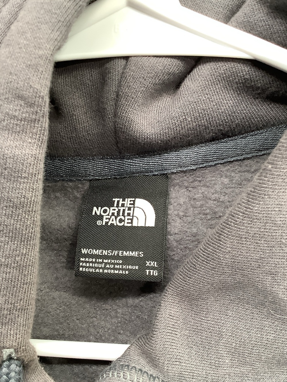 The North Face Men's Gray Crewneck Hoodie with Yellow Accent - Picture 2 of 4